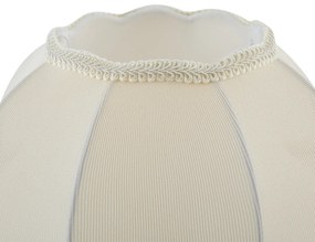 Abajur de tecido bege com interior branco 31,5/15/14 - Heritage Retro