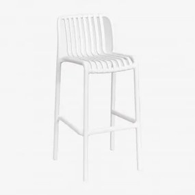 Pack De 4 Bancos Altos De Jardim Empilháveis Em Polipropileno Wendell Branco Glacial & ↑75 Cm - Sklum