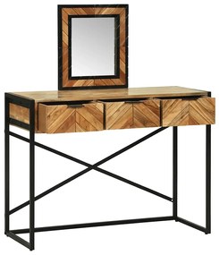 Mesa de Canto com Espelho 100x40x120 cm Madeira Sólida Acácia