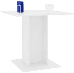 Mesa de jantar 80x80x75 cm contraplacado branco