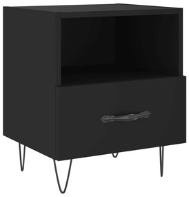 Mesas de cabeceira 2 pcs 40x35x47,5 cm deriv. de madeira preto