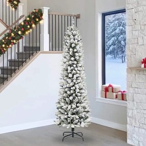 vidaXL Árvore de Natal Artificial Branco 240 cm PVC, Metal e Plástico