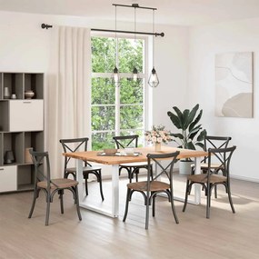Pés de mesa de jantar em forma de U, 2 peças, branco, 100x (72-73) cm,