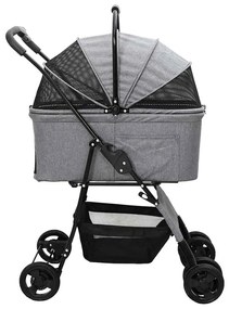 Carrinho de Pet Dobrável Cinzeto 81 x 47 x 99 cm Tecido Oxford
