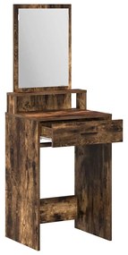 Mesa de Maquilhagem vidaXL com Gavetas em Carvalho Fumado 50x41x140 cm