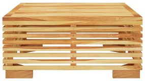 Mesa de centro de jardim 69,5x69,5x31 cm madeira de teca maciça