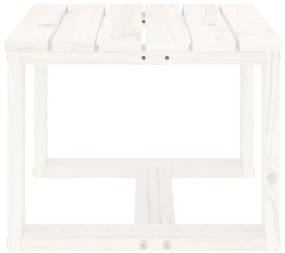 Mesa de apoio para jardim 40x38x28,5 cm pinho maciço branco