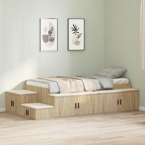 Estrutura de Cama Carvalho Sonoma 90x200 cm