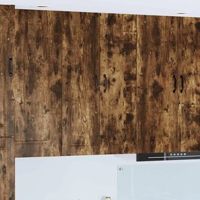 vidaXL Armário de Cozinha com porta Carvalho Defumado 30 x 31 x 100 cm