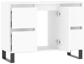 Armário de casa de banho 80x33x60 cm derivados madeira branco