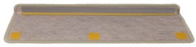 Tapetes escada adesivos aspeto sisal 30pcs 65x21x4cm cor areia