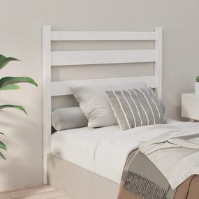 Cabeceira de cama 96x4x100 cm pinho maciço branco