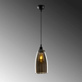 Candeeiro Suspenso Smoked – Fumê – 13 x 13 cm