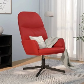 vidaXL Cadeira de descanso couro artificial vermelho tinto