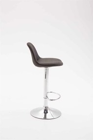 Banco de bar Kiel em tecido 39 x 82-104 x 43 cm Cinzento escuro
