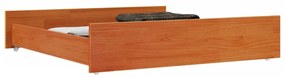 Gavetas para cama 2 pcs madeira de pinho maciça castanho mel