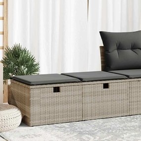 vidaXL 2 pcs conjunto sofás de jardim c/ almofadões acácia e vime PE