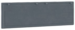 Almofadão de cabeceira 160 cm veludo cinzento-escuro