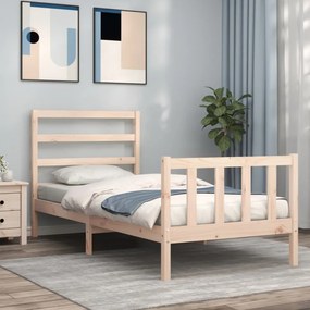 Cama sem colchão 90x200 cm madeira de pinho maciça