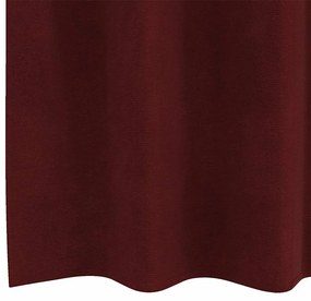 Cortinas Blackout vidaXL com Ilhós 2 pcs Vermelho Bordô Veludo