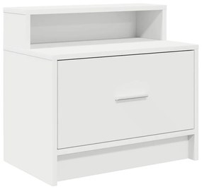 Mesas de cabeceira com gaveta 2 pcs 51x31x47 cm branco