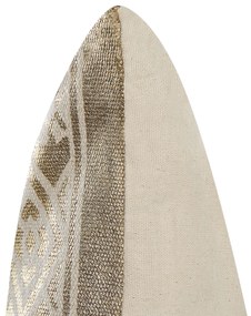 Conjunto de 2 almofadas com padrão geométrico 50 x 50 cm dourado OUJDA Beliani