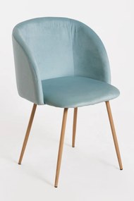 Pack 4 Cadeiras Velt Veludo - Azul claro