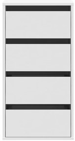 Cómoda com 4 Gavetas - 40x41x76 cm - derivados de madeira - branco