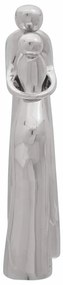 Escultura Prateado 10x16x49 cm Alumínio
