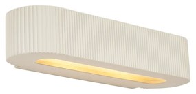 Candeeiro de Parede Escandinavo Bege UFO 2-Luzes - Gesso Escandinavo