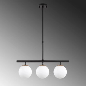 Candeeiro Suspenso Atmaca – Preto Antigo Branco – 60 x 15 cm