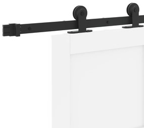 Porta Deslizante vidaXL com Conjunto de Ferragens Branca 73.5x198.5 cm