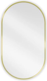 Mexen Loft espelho de casa de banho oval 80 x 45 cm, moldura dourada - 9851-080-045-000-50