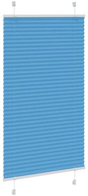 Azul Plissada Cega 75x100 cm Largura Tecido 74,4 cm Poliéster