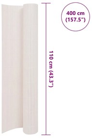 Cerca de jardim dupla face 110x400 cm branco