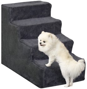 PawHut Escada para Animais de Estimação com 4 Degraus 2 em 1 com Capa