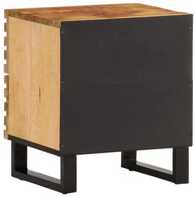 Mesa de cabeceira 40x34x46cm madeira de mangueira áspera maciça