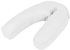 vidaXL Almofada de gravidez em forma de J 54x(36-43) cm branco