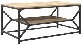 Mesa de Centro com Prateleira Carvalho Sonoma 90x50x40 cm Derivados de