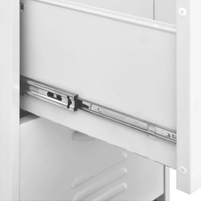 Armário de arrumação aço 42,5x35x101,5 cm branco