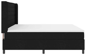 Cama Box com Colchão - Preto, 200x200 cm, Tecido