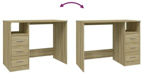 Secretária c/ gavetas 102x50x76 cm derivados de madeira sonoma