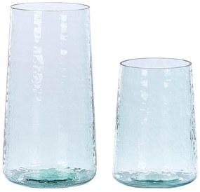 Conjunto de 2 vasos em vidro 25/17 cm KULCHE Beliani
