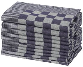 Panos de cozinha 20 pcs 50x70 cm algodão azul e branco