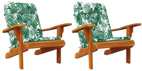 Almofada Tropical com Padrão de Folhas Padrão de Folhas Poliéster