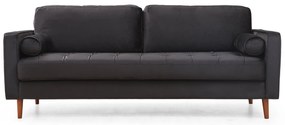 Sofá de 3 Lugares Rome – Preto Carvalho – 215x90x70 cm
