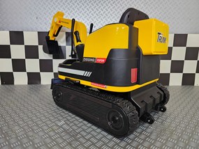 ESCAVADORA elétrica crianças 24V Com controlo remoto, Pneus de borracha, Assento em pele Amarela