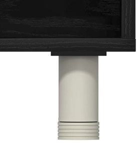 Armário de Banheiro vidaXL Preto Carvalho 60x32x54 cm Madeira Engenhar