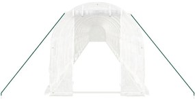 Estufa com estrutura de aço 44 m² 22x2x2 m branco