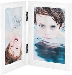 Moldura com duas dobras 2x(21x29,7 cm) branco